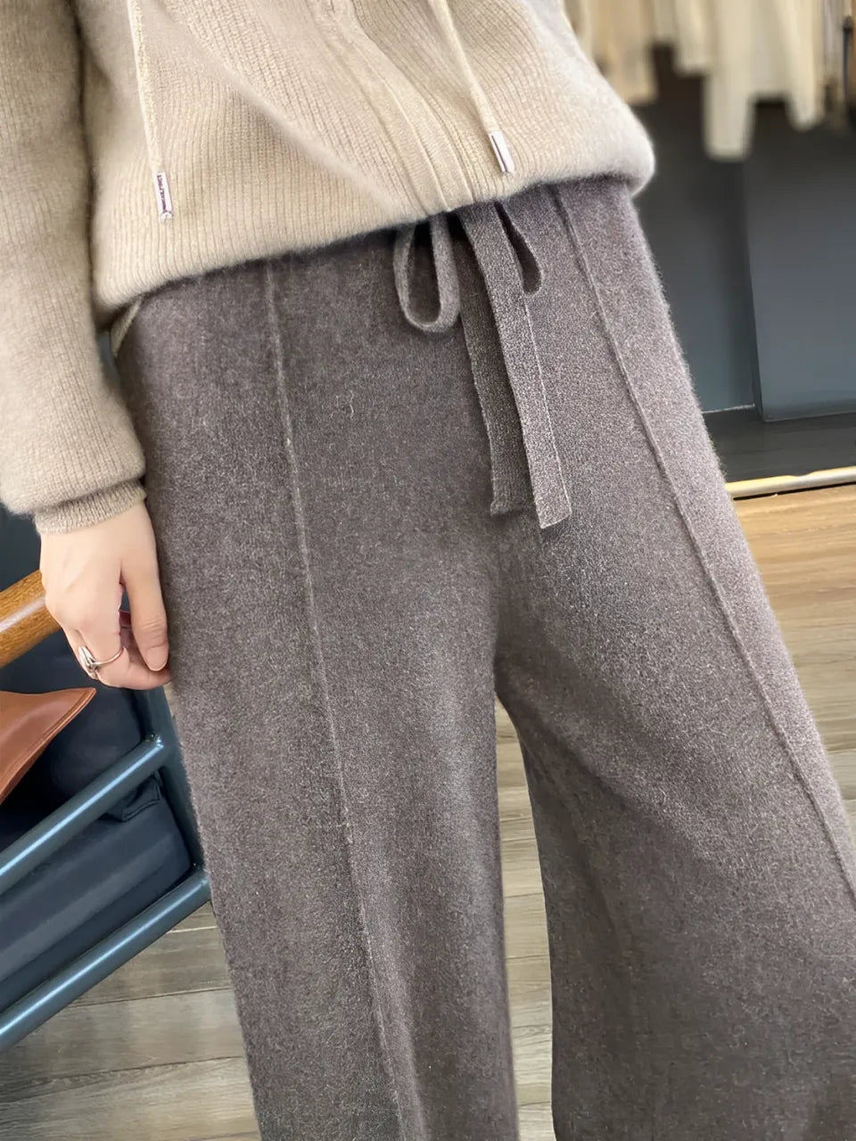 Calça Wide de Lã – Justine