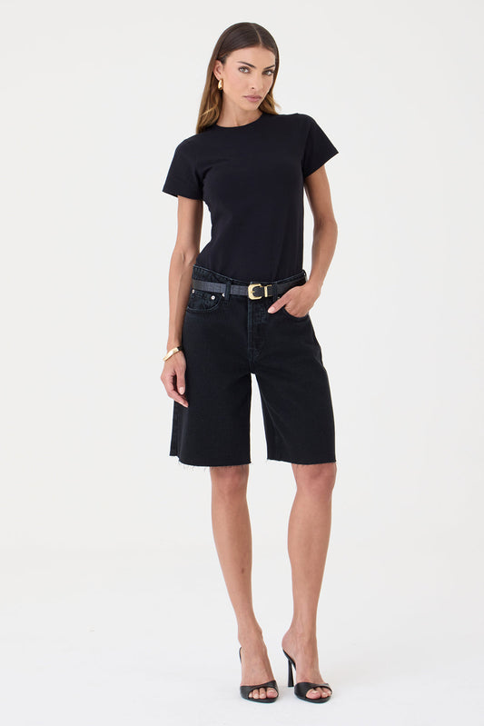 Jorts Helena Barra a Fio – Jeans Black