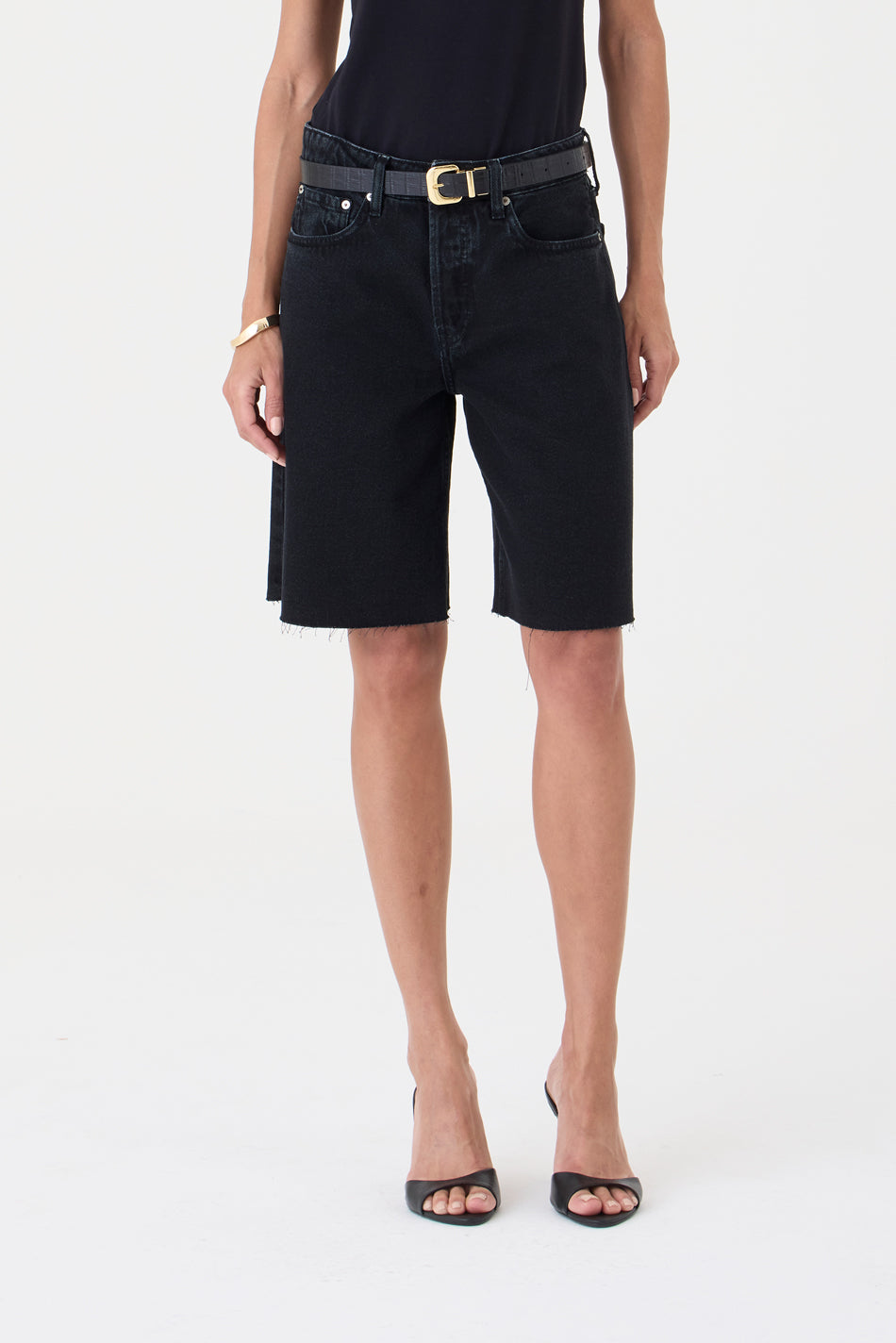 Jorts Helena Barra a Fio – Jeans Black