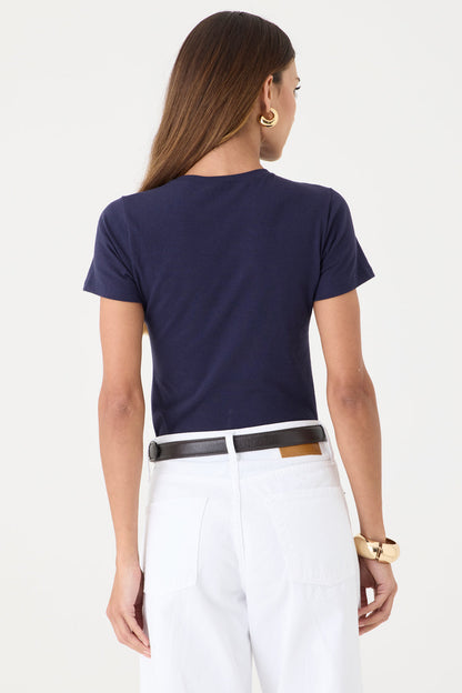 T-shirt Gola Redonda Baby Look – Azul Dark