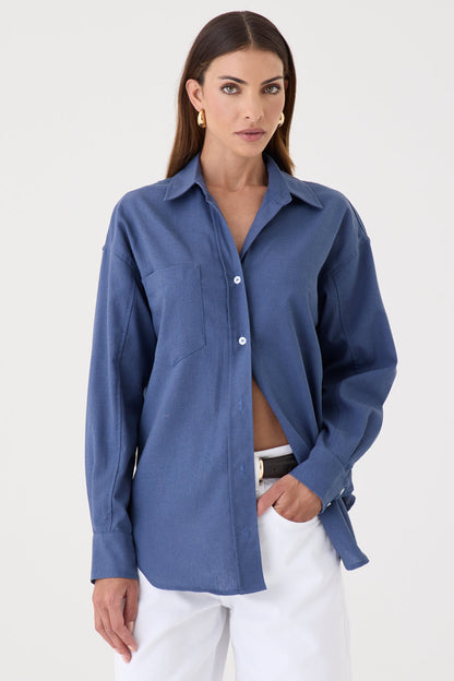 Camisa Relaxed Linox – Azul Sea