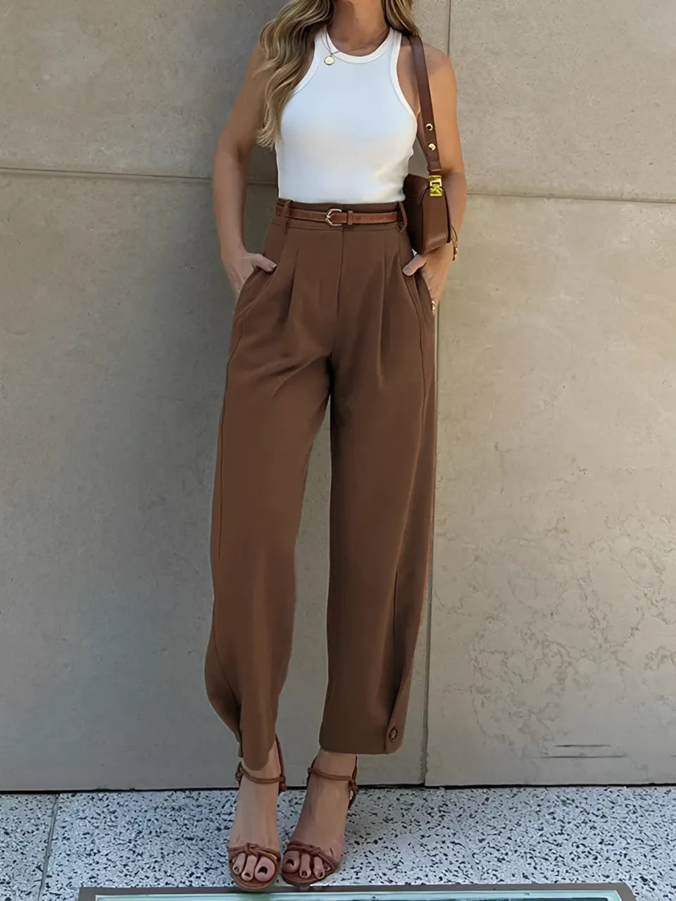 Calça Slim Cintura Média – Ester