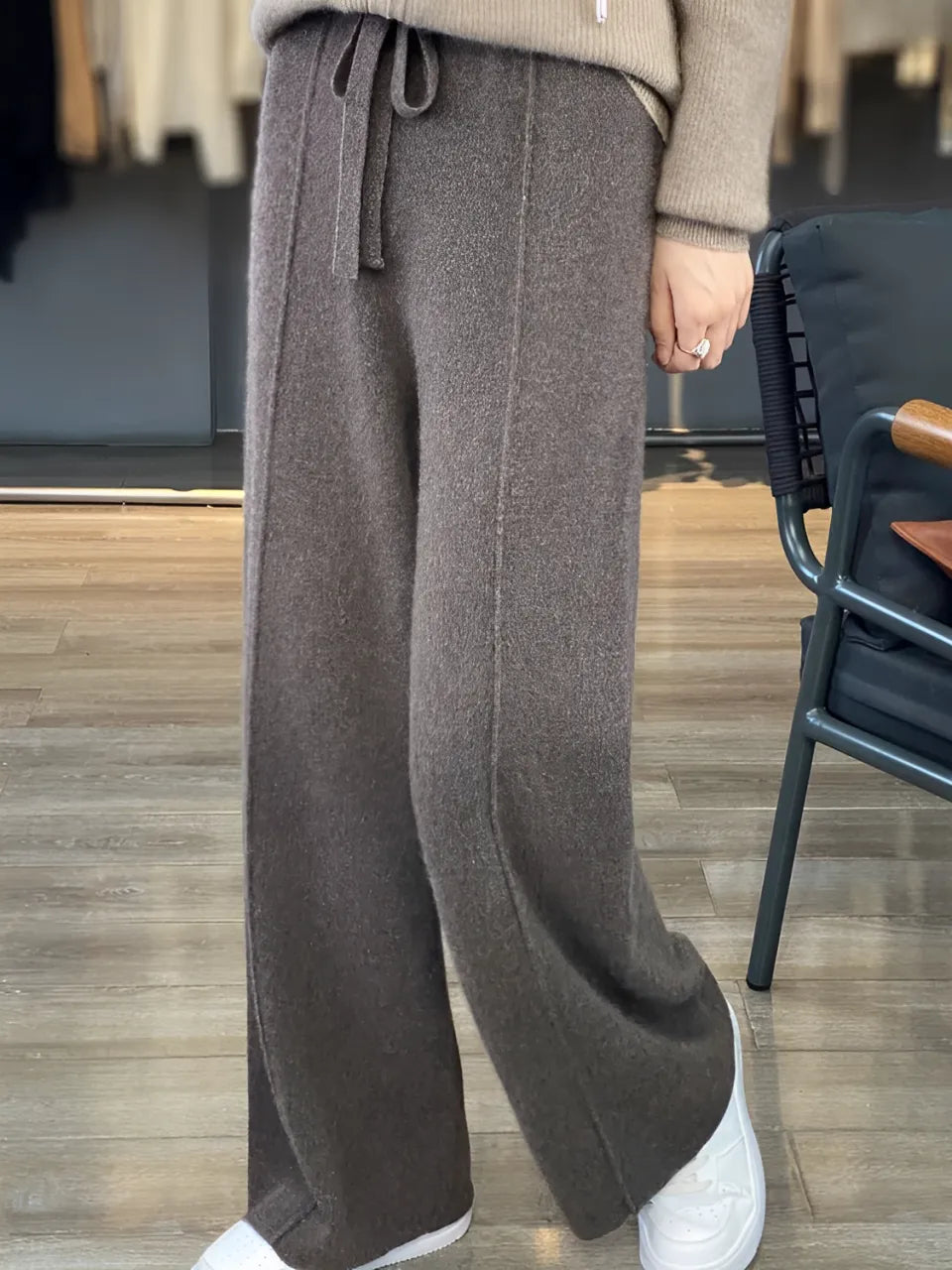 Calça Wide de Lã – Justine