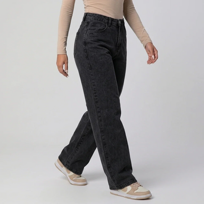 Calça Jeans Wide Leg - preto