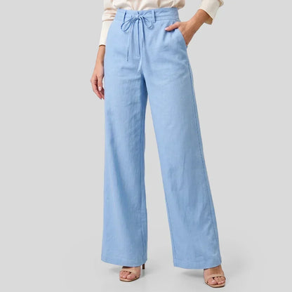 Calça Pantalona | Cintura Alta com Amarração