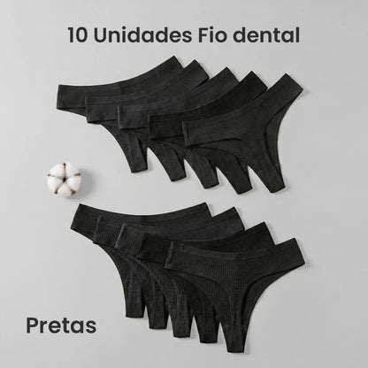 Kit 10 Calcinhas CottonConfort - Shop Mulher