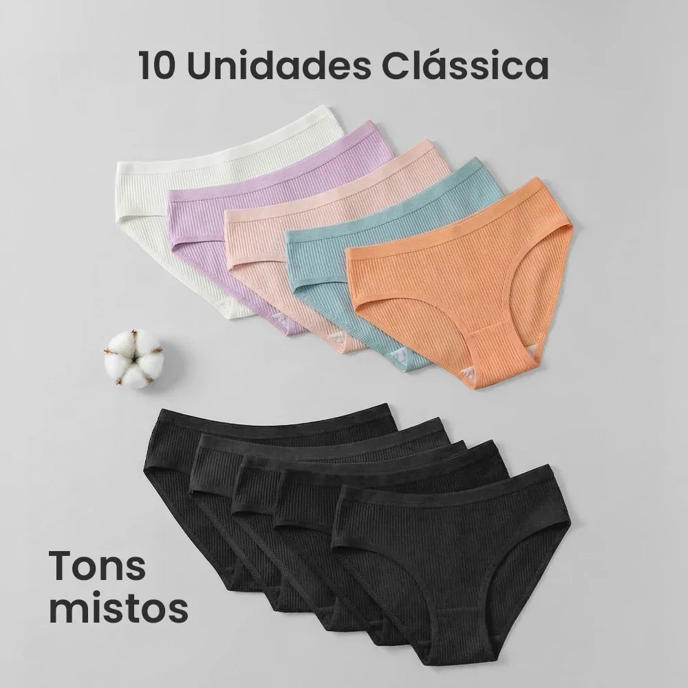 Kit 10 Calcinhas CottonConfort - Shop Mulher