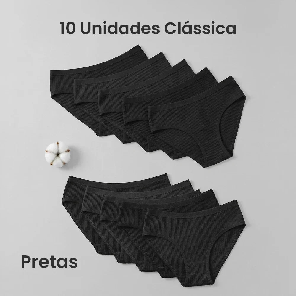 Kit 10 Calcinhas CottonConfort - Shop Mulher