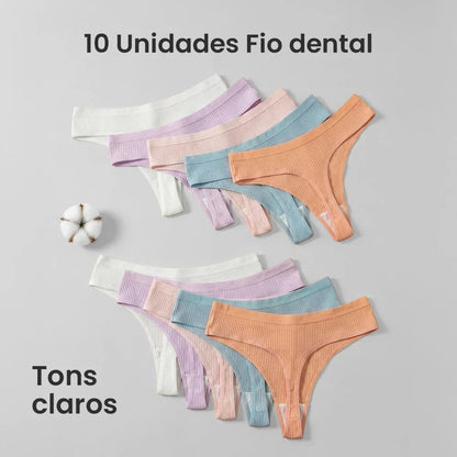 Kit 10 Calcinhas CottonConfort - Shop Mulher